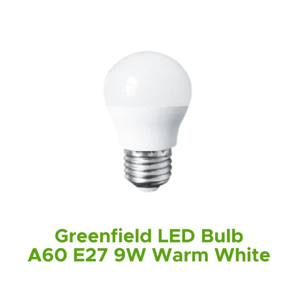 GREENFIELD LED BULB A60 E27 9W WARM WHITE