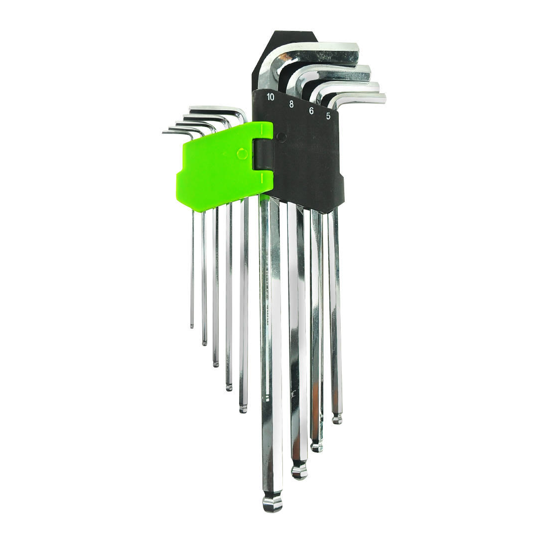 Greenfield Extra Long Hex Key Set 9pc Ball End