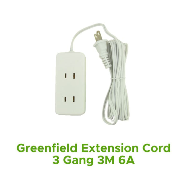 GREENFIELD EXTENSION CORD 3 GANG 3M 6A