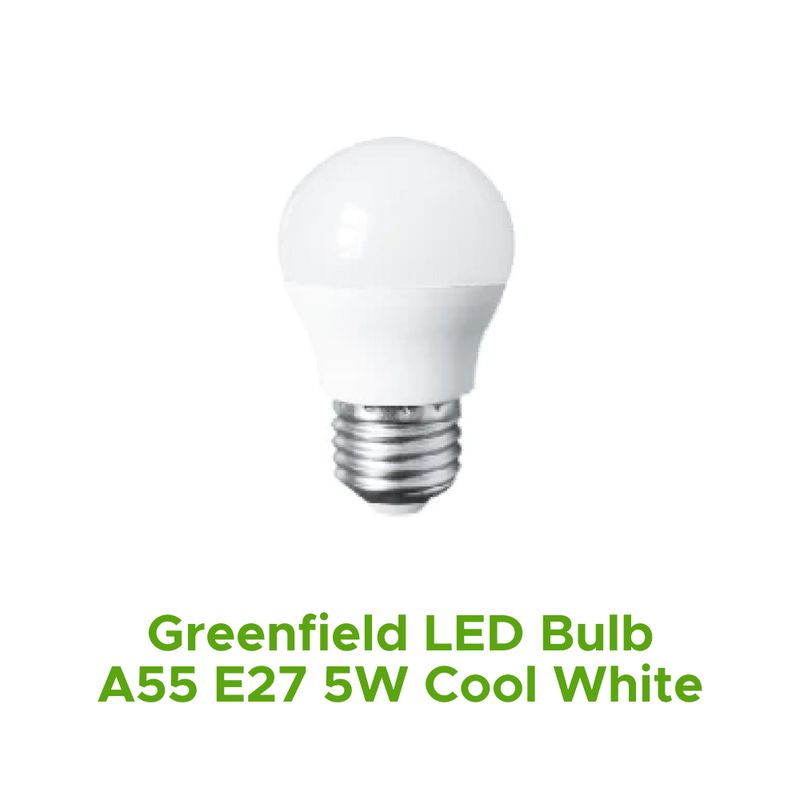GREENFIELD LED BULB A55 E27 5W COOL WHITE