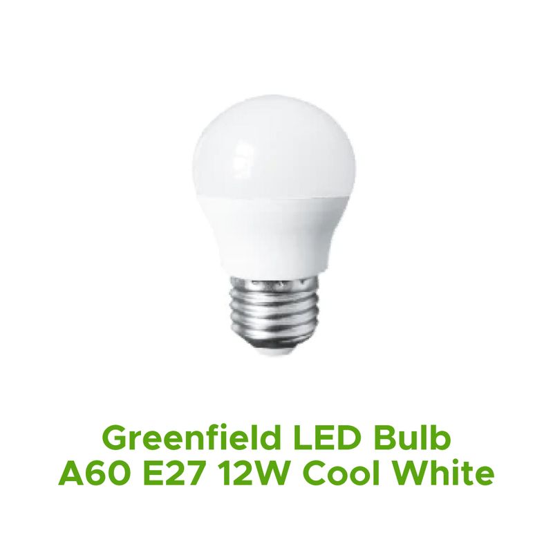 GREENFIELD LED BULB A60 E27 12W COOL WHITE