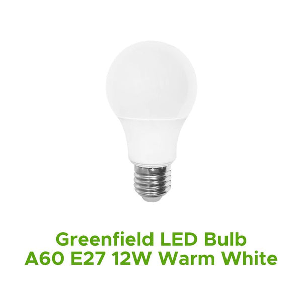 GREENFIELD LED BULB A60 E27 12W WARM WHITE
