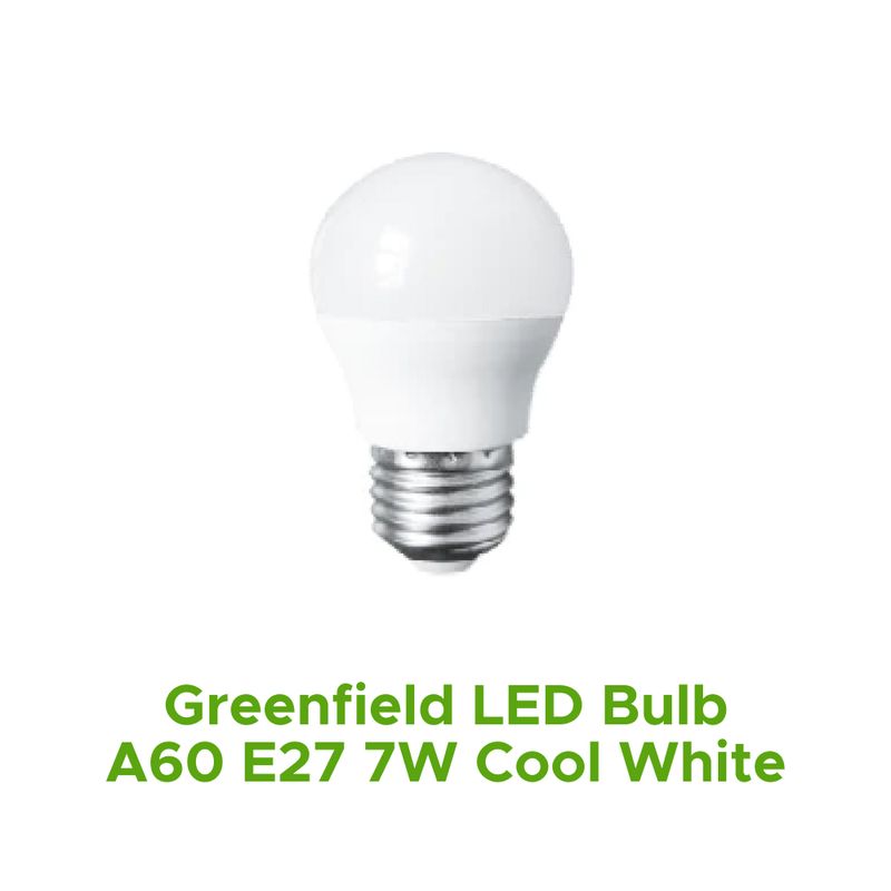 GREENFIELD LED BULB A60 E27 7W COOL WHITE