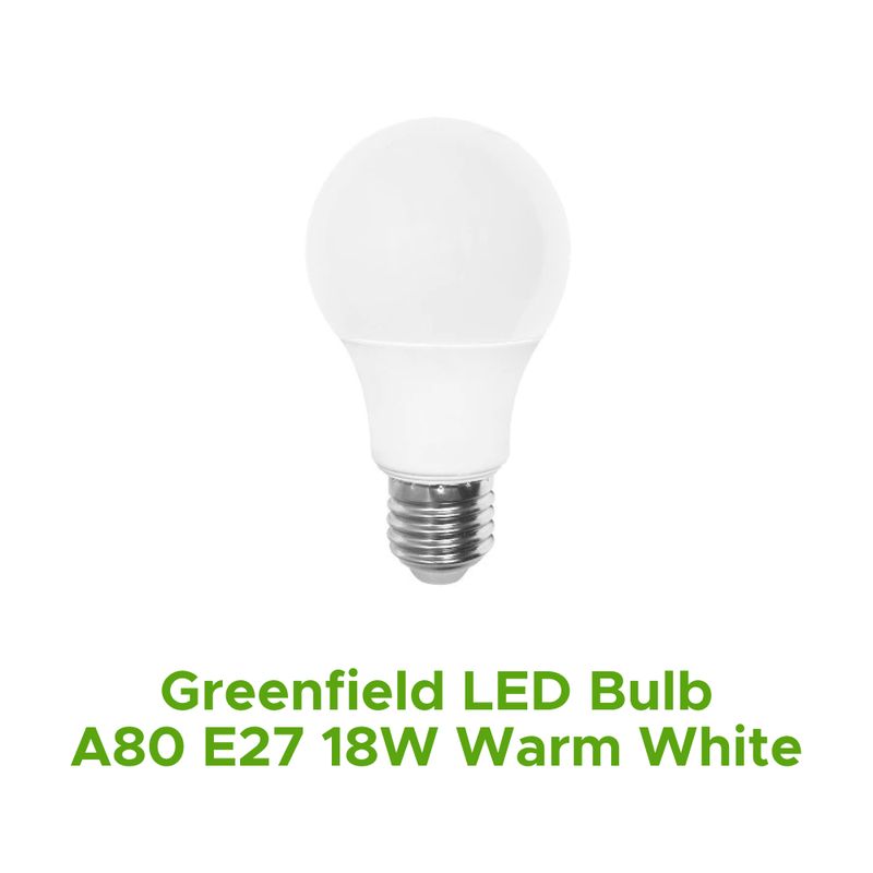 GREENFIELD LED BULB A80 E27 18W WARM WHITE