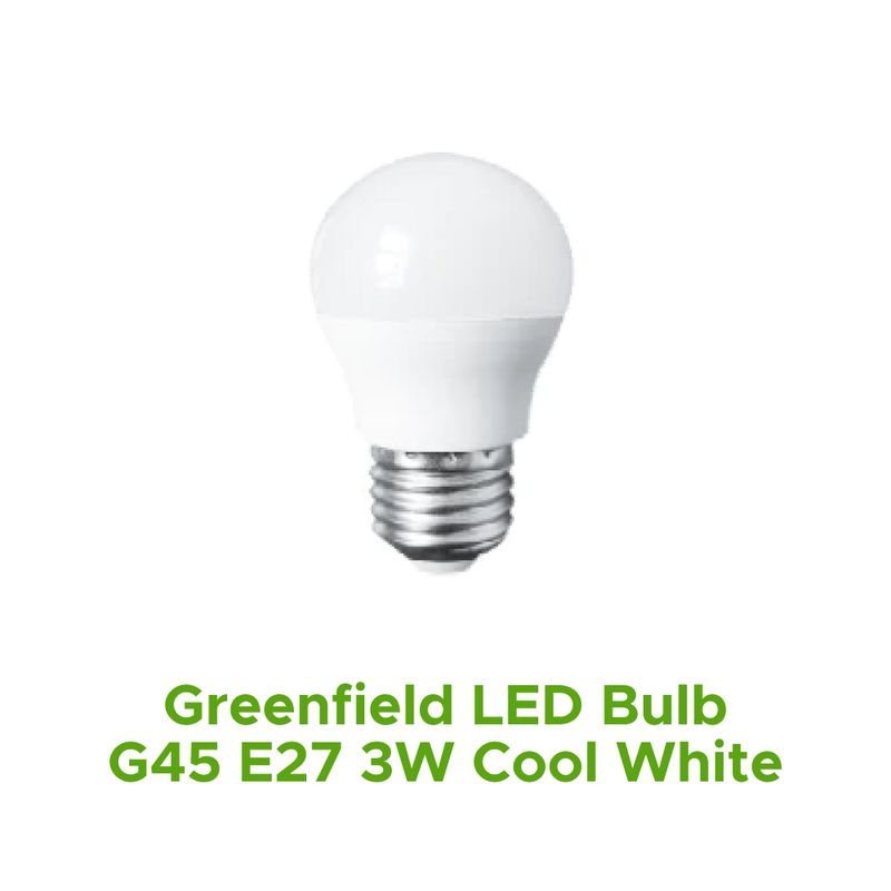 GREENFIELD LED BULB G45 E27 3W COOL WHITE