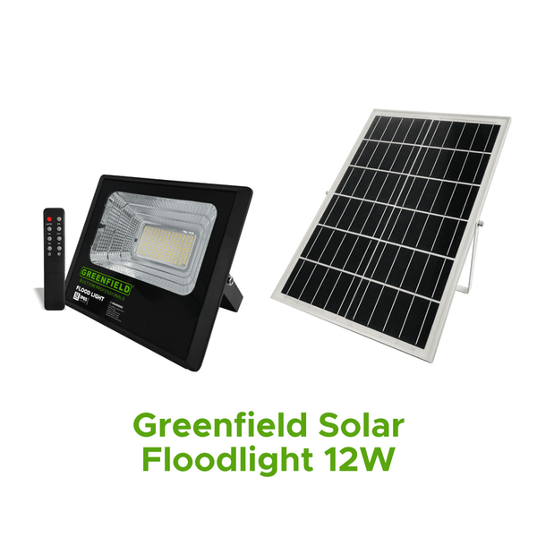 GREENFIELD SOLAR FLOODLIGHT 12W