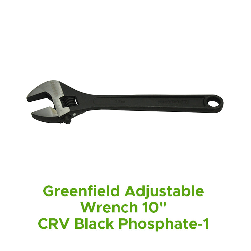 Greenfield Adjustable Wrench 10" CRV Black Phosphate-1