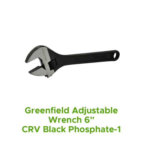 Greenfield Adjustable Wrench 6" CRV Black Phosphate-1