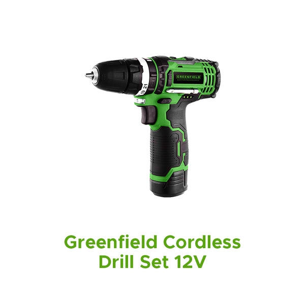 Greenfield Cordless Drill Set 12V