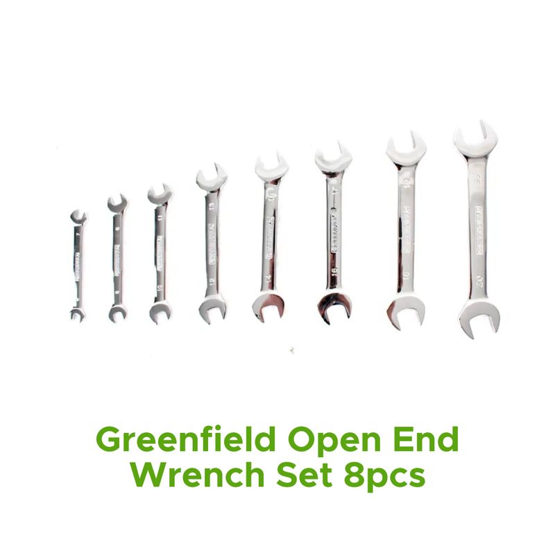 Greenfield Open End Wrench Set 8pcs