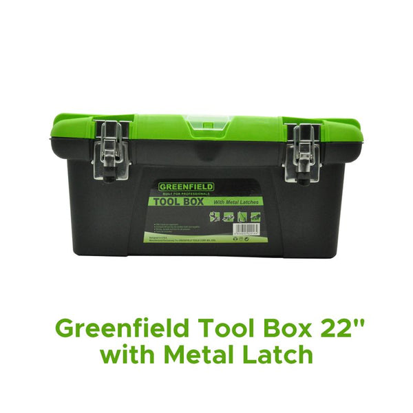 Greenfield Tool Box 22" with Metal Latch
